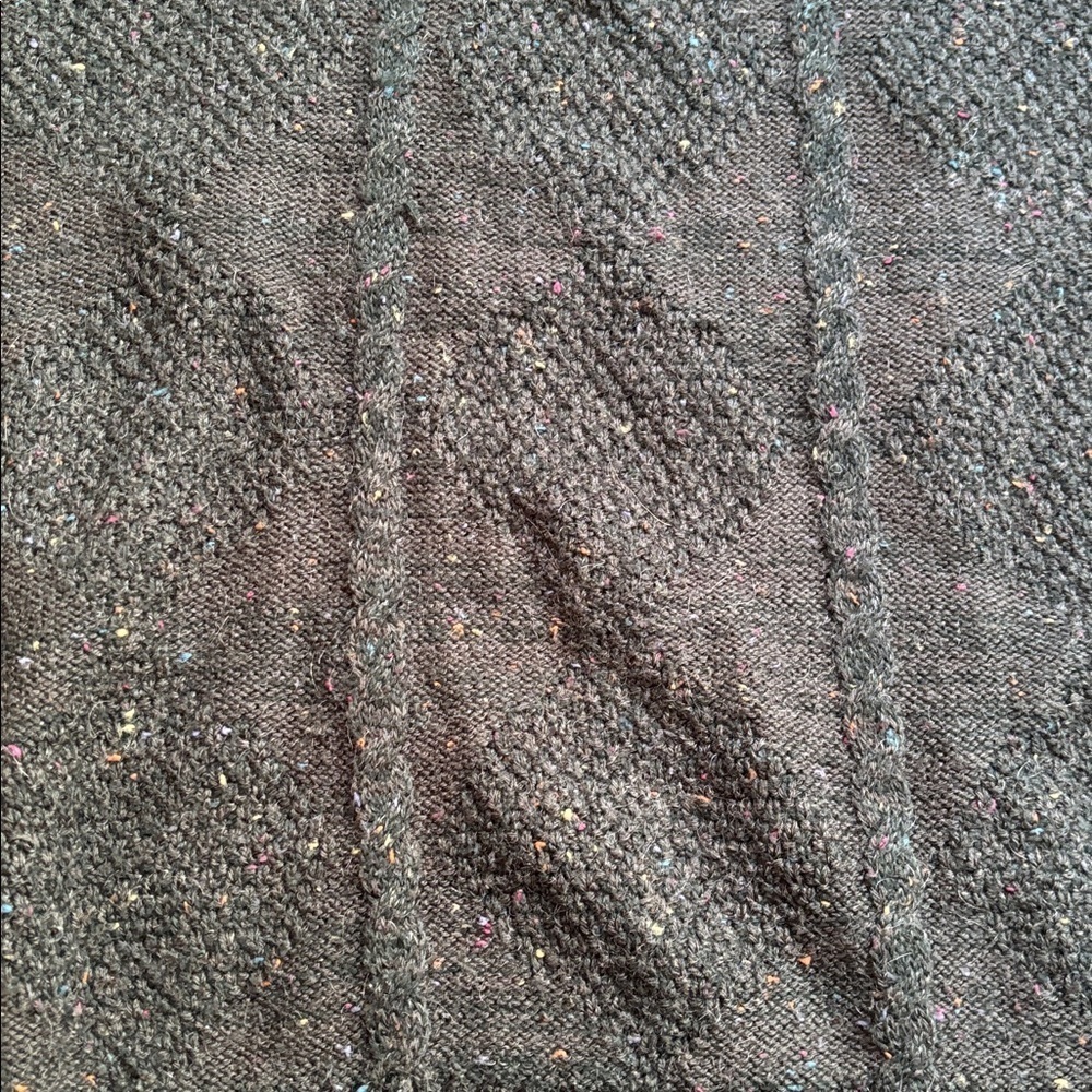 Bugatchi | Vintage Pine Green and Charcoal Knit V-Neck Sweater Size Large - Picture 11 of 14